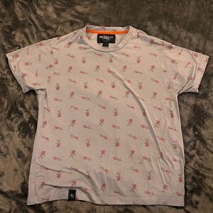 Grey rose patterned casual Tee